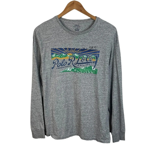 Polo Ralph Lauren Other - LS211 Mens Polo Ralph Lauren Designer Long Sleeve Graphic T Shirt M